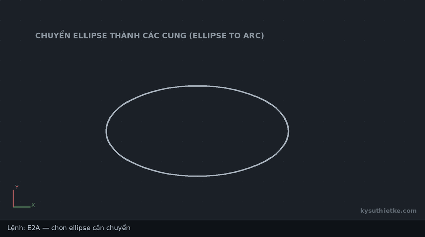 Lisp chuyển ellipse thành các cung trong AutoCAD – Ellipse to Arc 1 Hướng dẫn sử dụng Lisp chuyển ellipse thành các cung trong AutoCAD