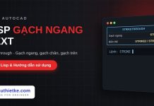 Lisp gạch ngang text trong AutoCAD – Strikethrough Text Lisp gạch ngang text trong AutoCAD
