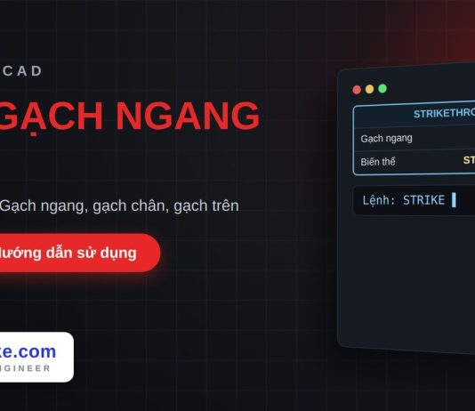 Lisp gạch ngang text trong AutoCAD – Strikethrough Text Lisp gạch ngang text trong AutoCAD