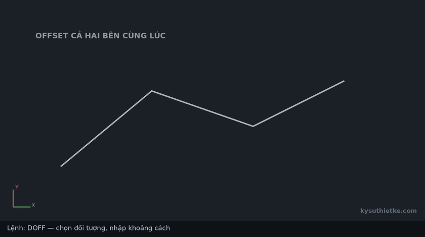 Lisp offset cả hai bên cùng lúc trong AutoCAD – Double Offset 1 Hướng dẫn sử dụng Lisp offset cả hai bên cùng lúc trong AutoCAD