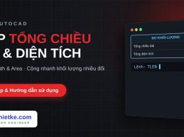 Lisp tính tổng chiều dài và diện tích đối tượng trong AutoCAD – Total Length & Area Lisp tính tổng chiều dài và diện tích đối tượng trong AutoCAD