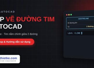 Lisp vẽ đường tim giữa hai đường trong AutoCAD – Centreline Lisp vẽ đường tim giữa hai đường trong AutoCAD