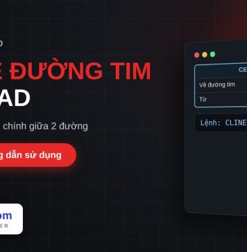 Lisp vẽ đường tim giữa hai đường trong AutoCAD – Centreline Lisp vẽ đường tim giữa hai đường trong AutoCAD