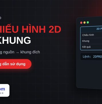 Lisp chiếu hình 2D sang khung khác trong AutoCAD – 2D Projection Lisp chiếu hình 2D sang khung khác trong AutoCAD