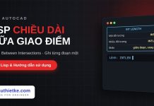 Lisp đo chiều dài giữa các giao điểm trong AutoCAD – Length Between Intersections Lisp đo chiều dài giữa các giao điểm trong AutoCAD