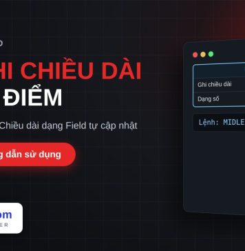 Lisp ghi chiều dài tại trung điểm trong AutoCAD – Length at Midpoint Lisp ghi chiều dài tại trung điểm trong AutoCAD