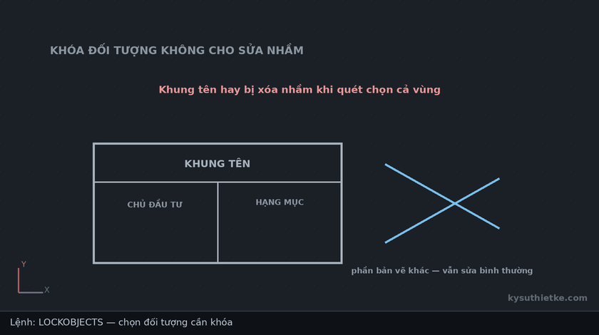 Lisp khóa đối tượng trong AutoCAD – Object Lock 1 Hướng dẫn sử dụng Lisp khóa đối tượng trong AutoCAD