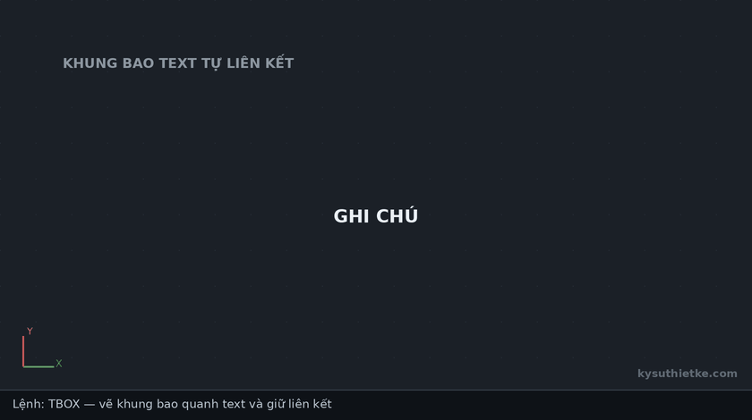 Lisp khung bao text tự liên kết trong AutoCAD – Associative Textbox 1 Hướng dẫn sử dụng Lisp khung bao text tự liên kết trong AutoCAD