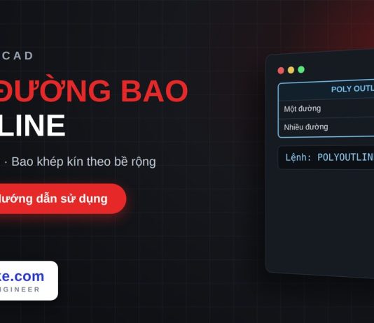 Lisp tạo đường bao quanh polyline trong AutoCAD – Polyline Outline Lisp tạo đường bao quanh polyline trong AutoCAD