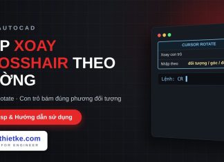 Lisp xoay crosshair theo đối tượng trong AutoCAD – Cursor Rotate Lisp xoay crosshair theo đối tượng trong AutoCAD