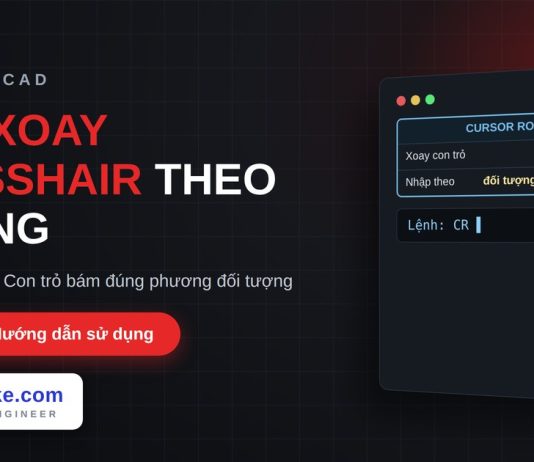 Lisp xoay crosshair theo đối tượng trong AutoCAD – Cursor Rotate Lisp xoay crosshair theo đối tượng trong AutoCAD