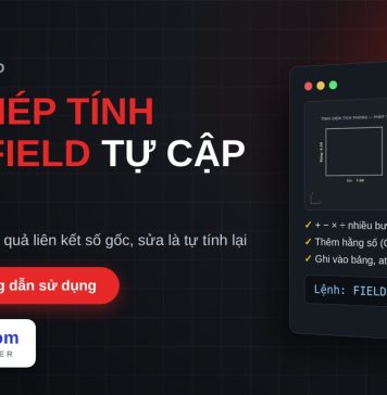 Lisp tính toán cộng trừ nhân chia bằng Field trong AutoCAD – Field Arithmetic lisp tính toán cộng trừ nhân chia bằng Field trong AutoCAD