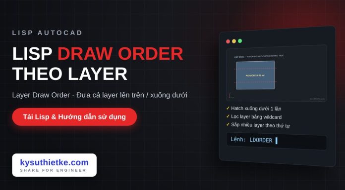 Lisp sắp xếp thứ tự hiển thị theo layer trong AutoCAD – Layer Draw Order lisp sắp xếp thứ tự hiển thị theo layer trong AutoCAD