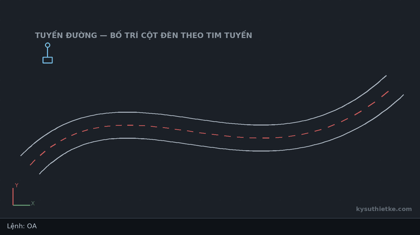 Lisp căn đối tượng theo đường cong trong AutoCAD – Align Objects to Curve 1 Hướng dẫn sử dụng Lisp căn đối tượng theo đường cong trong AutoCAD
