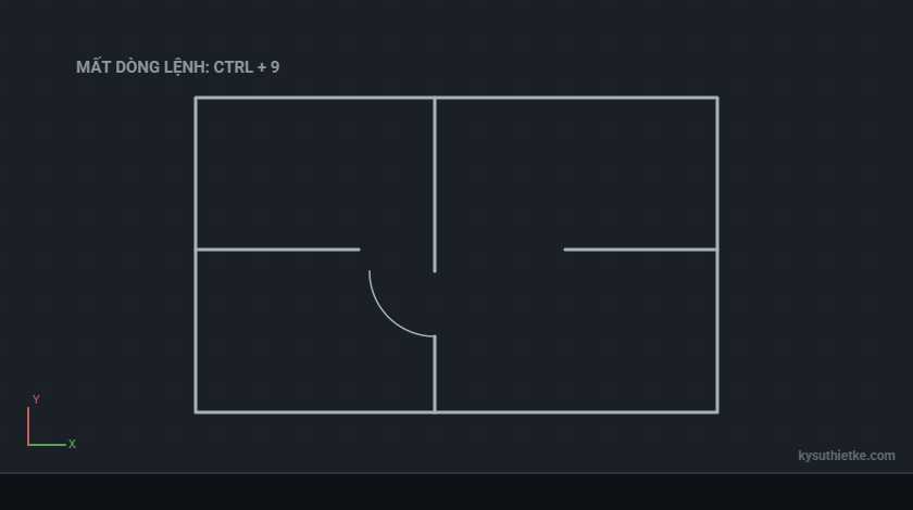 AutoCAD mất thanh Command, Ribbon, thanh công cụ: Cách hiện lại nhanh 2 Hiện lại dòng lệnh Command trong AutoCAD bằng Ctrl + 9