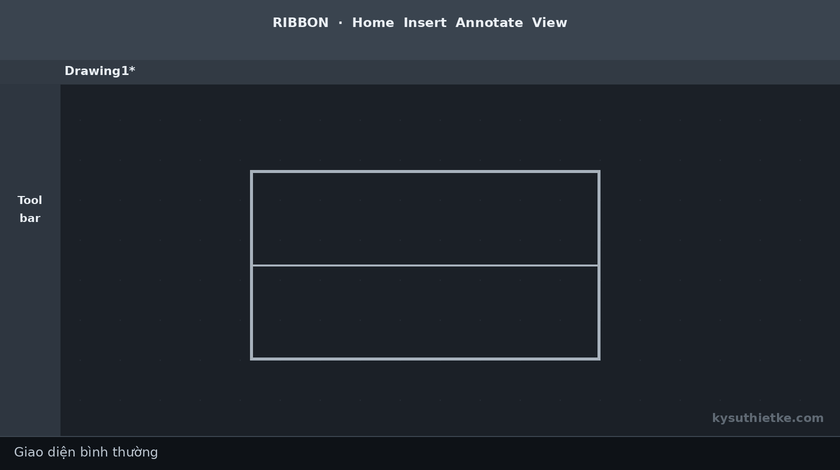 AutoCAD mất thanh Command, Ribbon, thanh công cụ: Cách hiện lại nhanh 4 Minh họa Ctrl + 0 bật tắt Clean Screen trong AutoCAD
