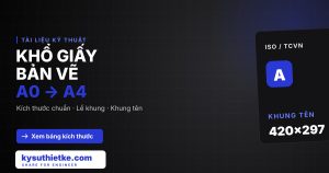 Khổ giấy bản vẽ A0, A1, A2, A3, A4: Kích thước và cách dựng khung tên trong AutoCAD