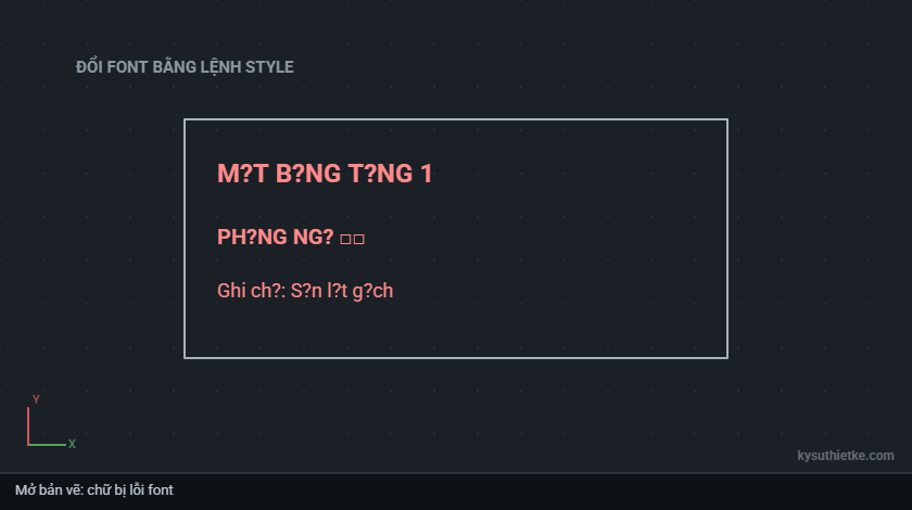 Sửa lỗi font AutoCAD: chữ bị dấu hỏi, mất chữ, lỗi tiếng Việt 3 Đổi font chữ trong AutoCAD bằng lệnh STYLE